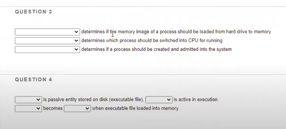 waiting for the keyboard for input is in state A process that
