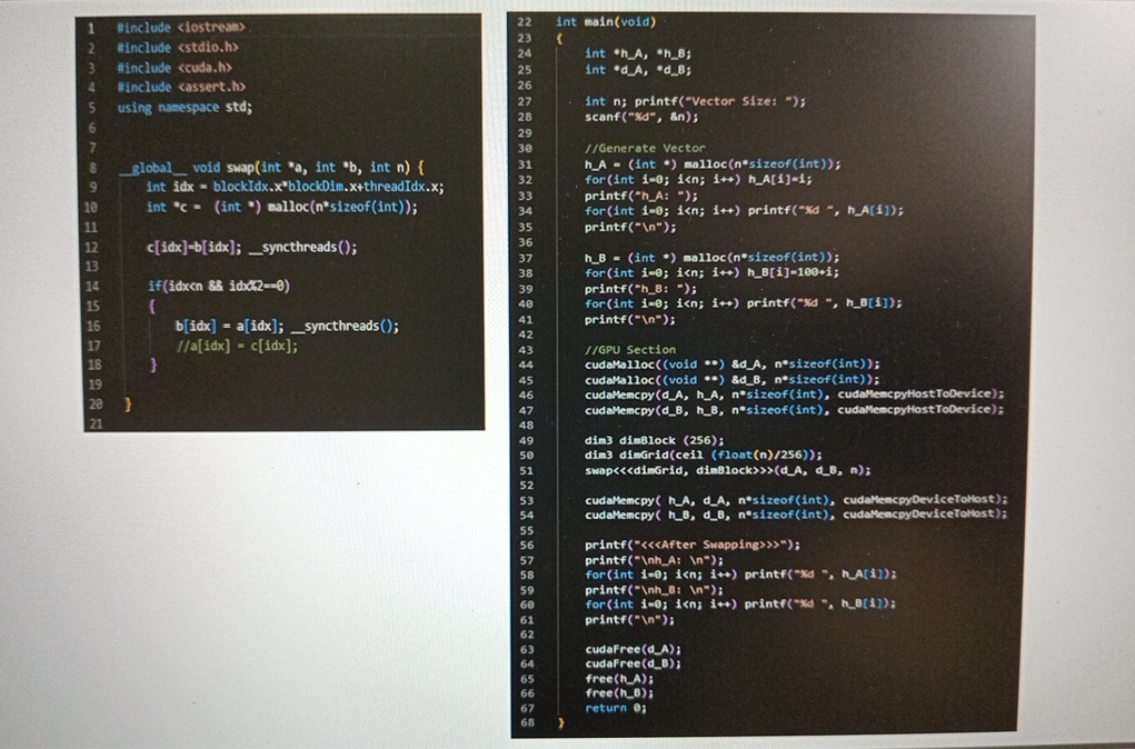  1. based GPU programming nvidia as per attached, how many threads