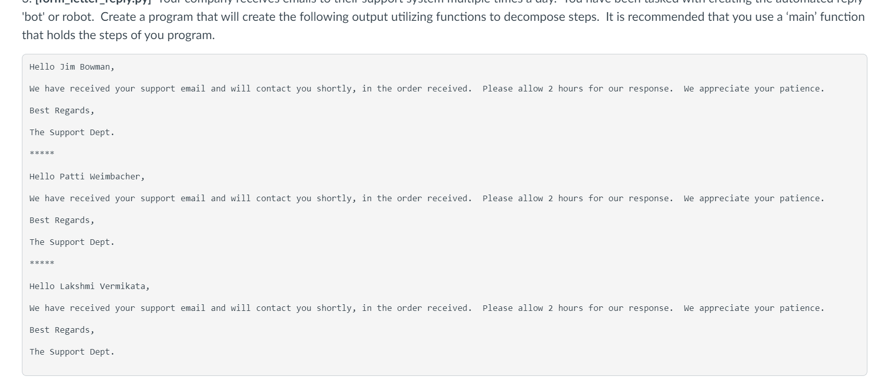 ****Using Python Only It is common to enhance programs that have already