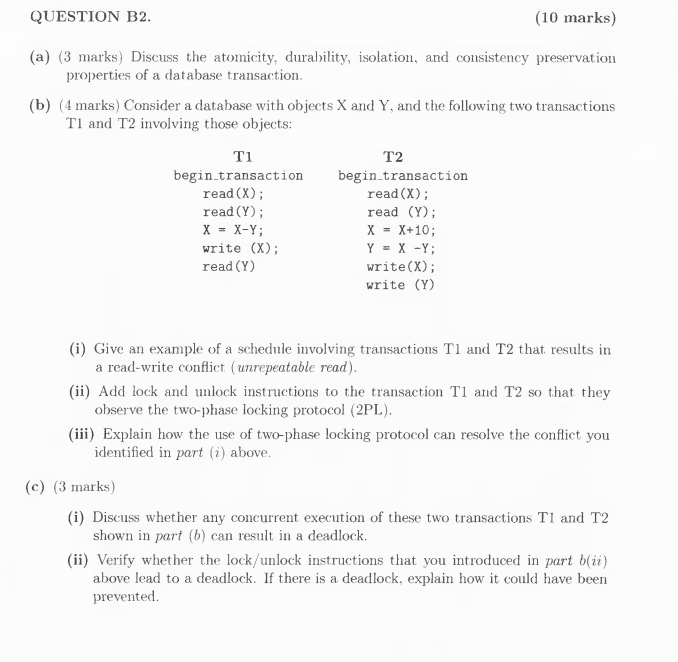  need help with part c (10 marks QUESTION B2 (a) (3
