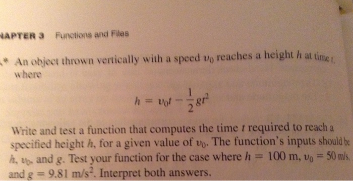  An object thrown vertically with An object thrown vertically with a