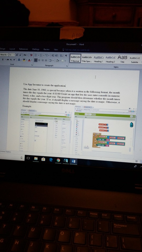 programming language Use App Inventor to create the applicatio The date June
