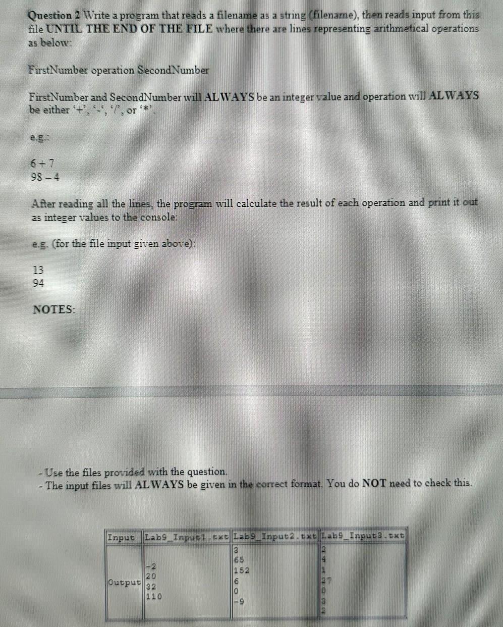no need to do a txt file only write the code