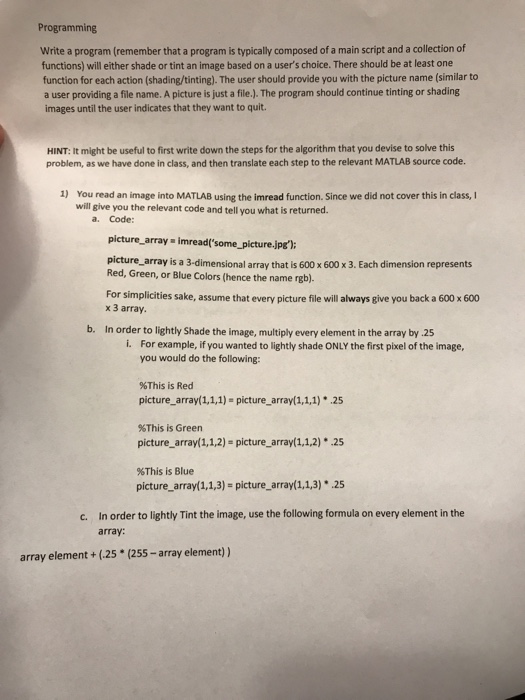  Programming Write a program (remember that a program is typically composed