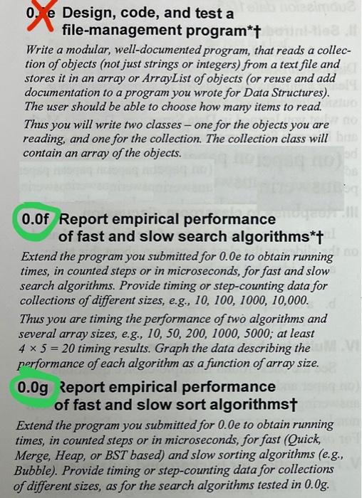java program cont. part 2 & 3 0. Design, code, and test