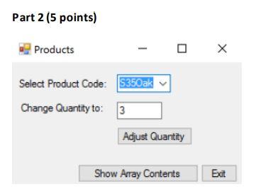 lab 7 you will be creating an application to store 2 products