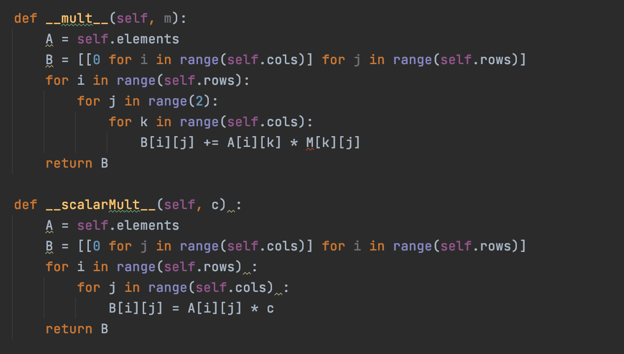 Save the number of rows in its member variable self.cols = cols