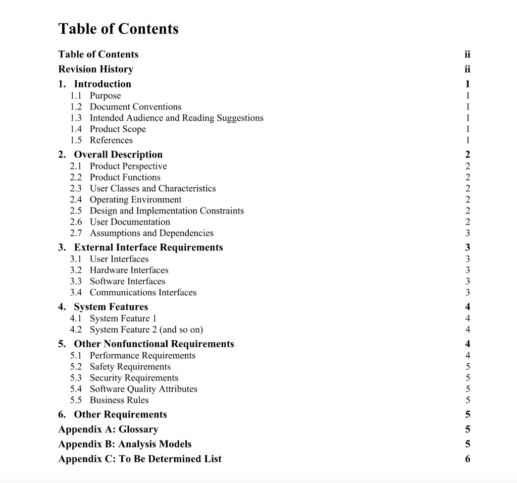 Write a Software Requirement Specification ( S R S ) document for