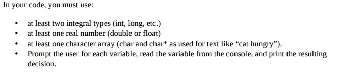  Code using C language Should I have a cup of coffee?