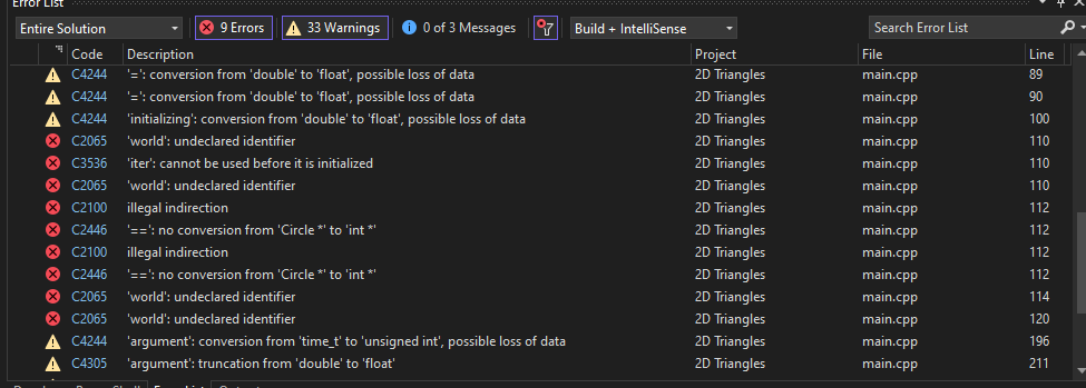  PLEASE HELP ME CLEAR THESE ERRORS, HELP ME DECLARE WORLD VARIABLE