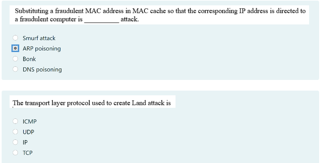 Substituting a fraudulent MAC address in MAC cache so that the
