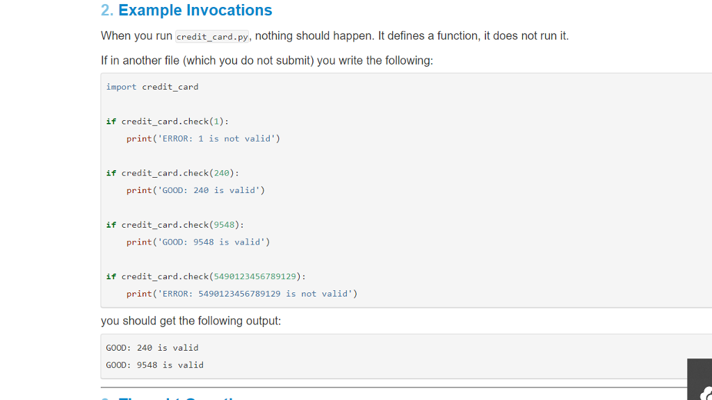 requirements and the question are asking for, and make sure it works.