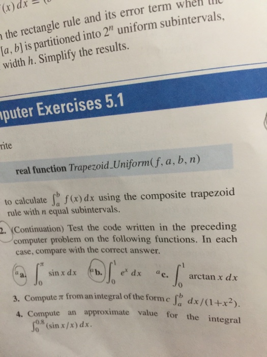  Test the code written in the preceding computer problem on the