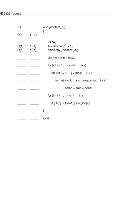 of "n" is used, it is the size of the input. Variables
