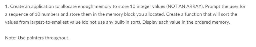  C Programming. Please give solution for both 1. Create an application