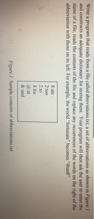  Write a python program (Dictionaries and complex structure) Write a program