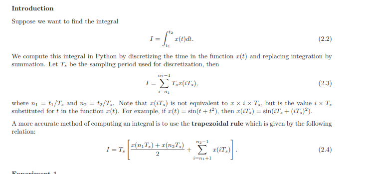Complete experiment 2 using python and numpy. Introduction Suppose we want to