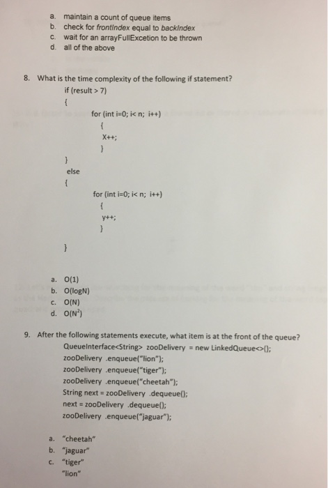 search is true? a. Searching a sorted array is O( logn). b.