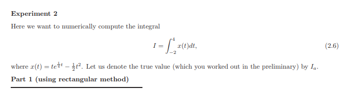 find the integral to I-(t)dt. (2.2) We compute this integral in Python