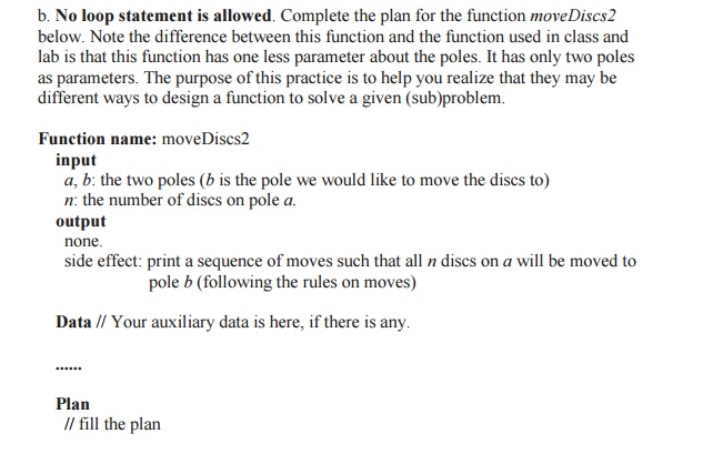 1. Consider the Hanoi tower program again. We discussed how to write