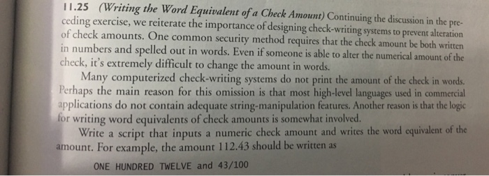  Write a HTML page in JavaScript for the following Question 11.25