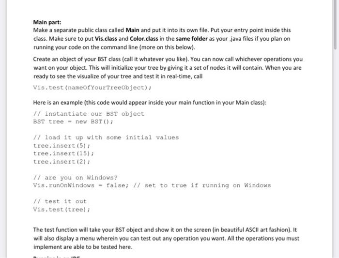 search tree from the lecture. To be clear, this entails creating a