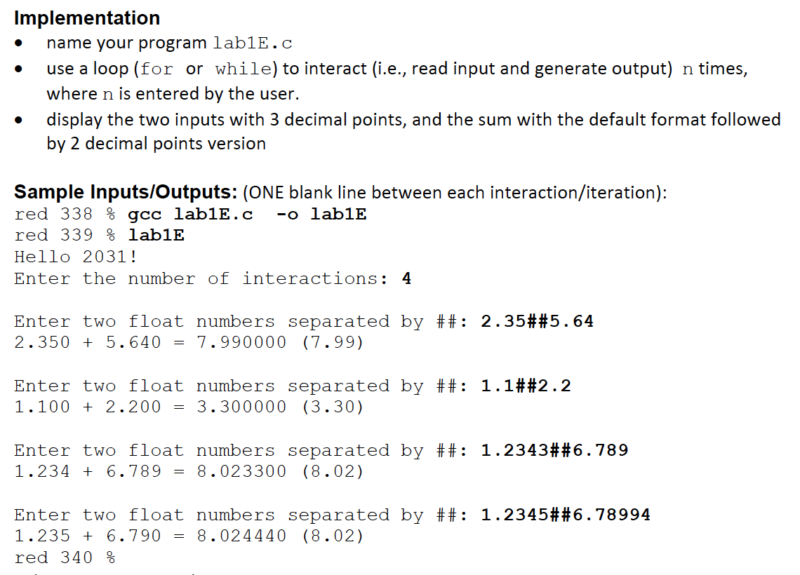 Need help Current Code: #include float sum (float i, float j); void