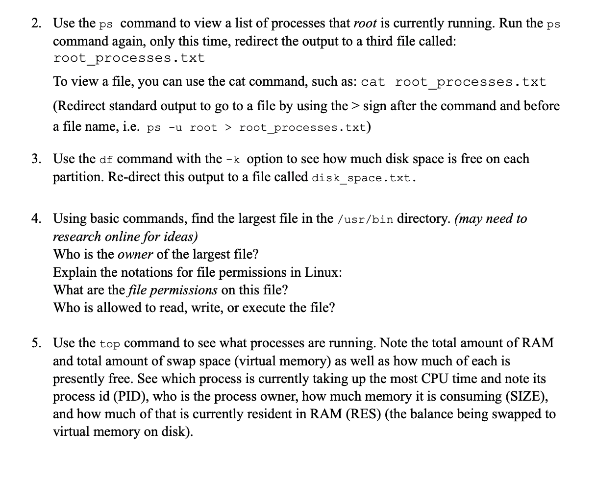  ps 2. Use the ps command to view a list of