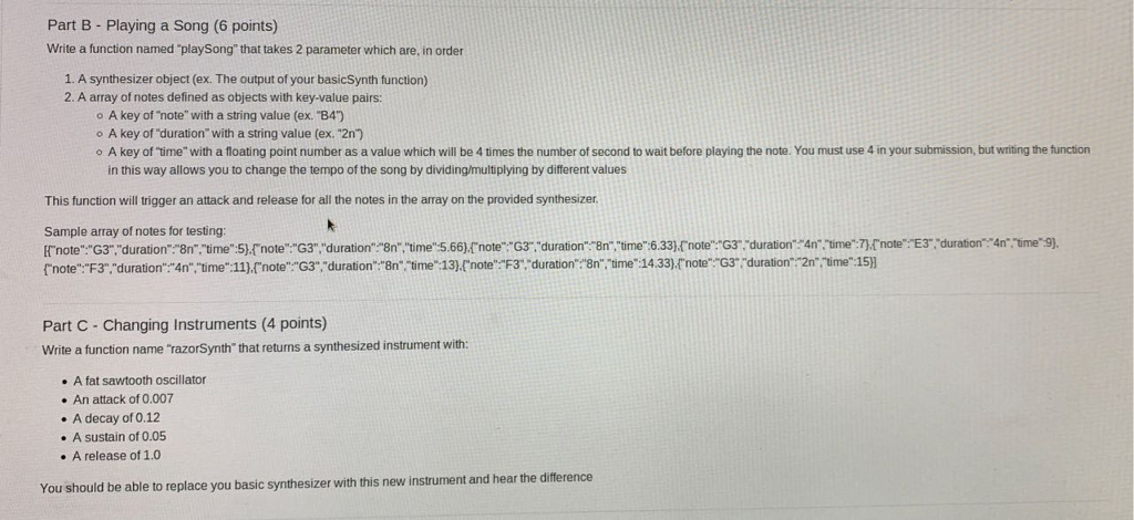 to synthesize and play some basic audio signals on a web page.