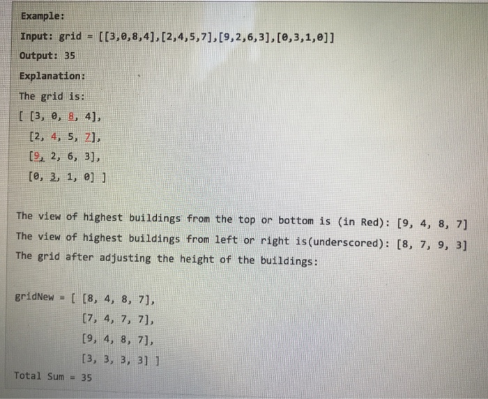 . Thank you 5. You are given a square 2-D array and