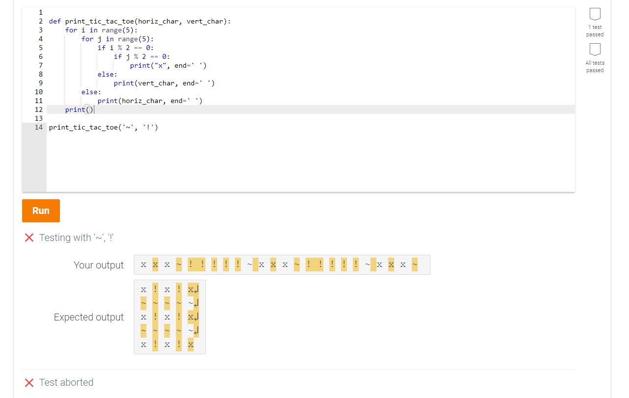 told them it did not work, this is the output. In python