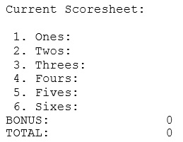 Using the code for Die.java and the code andDice.java below to create