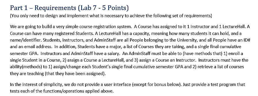 Creating a simple course registration system. Hello! So I am having trouble