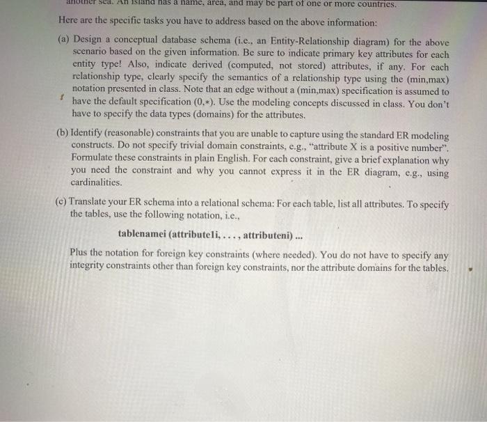 other information about the countries of the world. As a first step