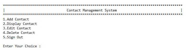 Using C++ Language. Design a Contact Management System by using Pointer/Struct variable