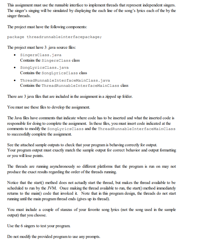 Here's everything you need for the program. Please don't use the other