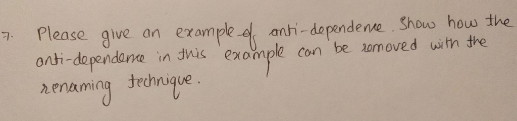 Question from Computer Architecture, Please do not attempt if you are not