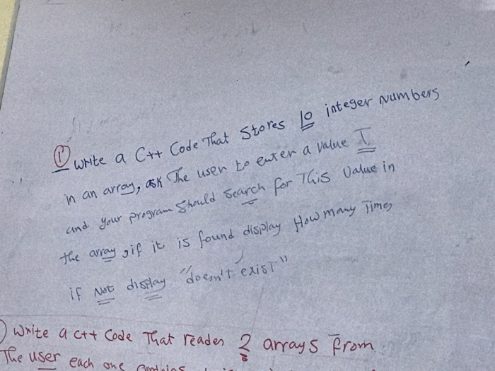  Write a C++ Code That Stores 10 integers numbers in an