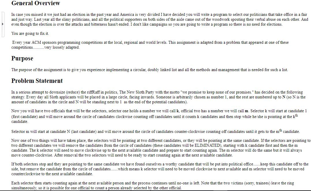 Java program General OverviewV In case you missed it we just had