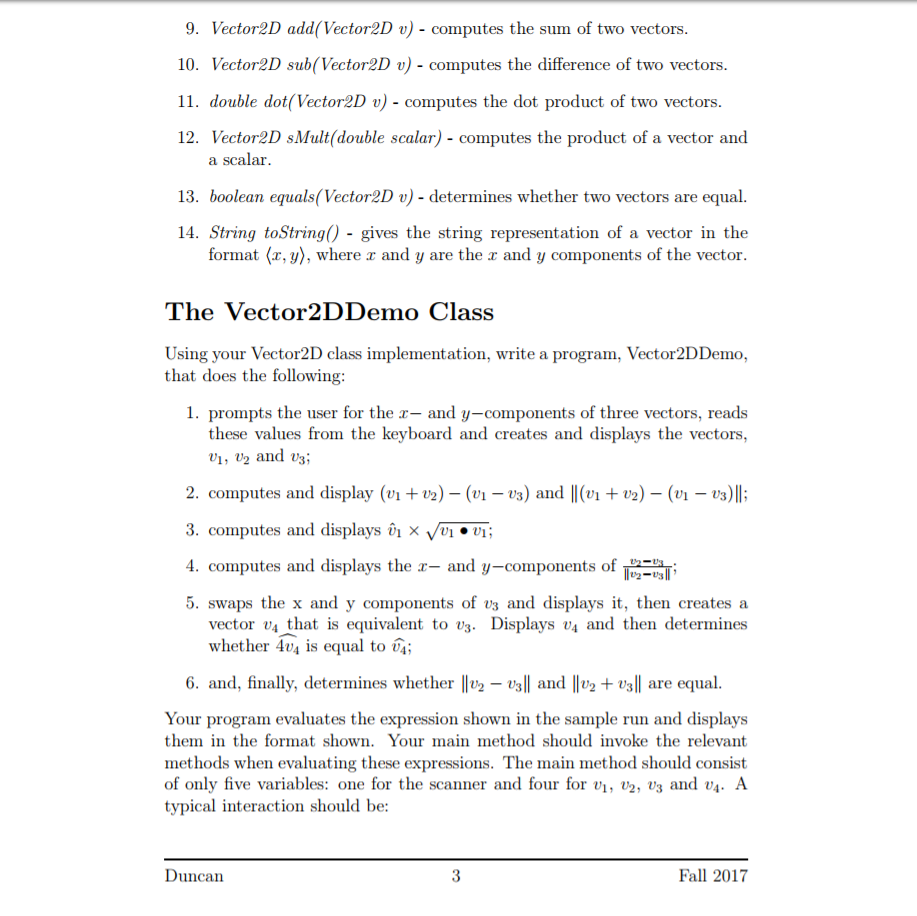 Accessors . Testing a Class Definition 1. A vector is defined as