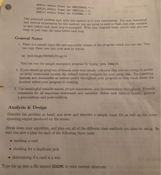 output, that is our goal) I am to make a bingo card