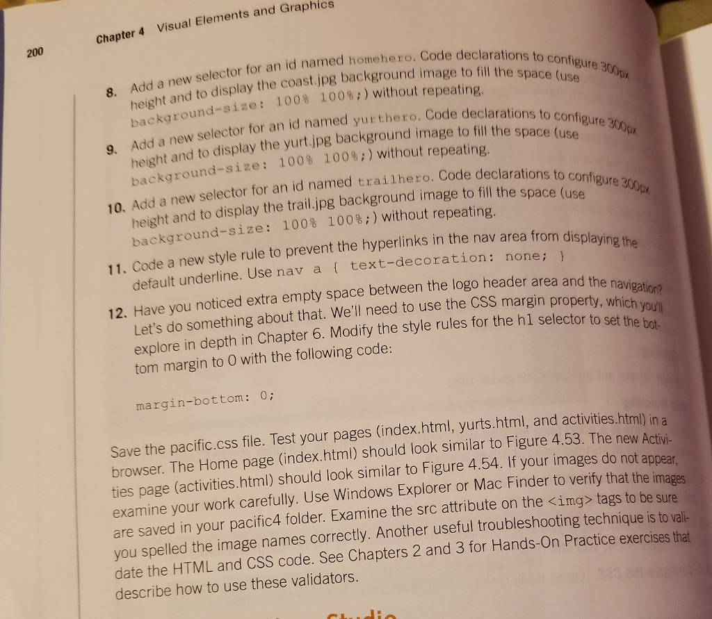 Trails. The Home page and Yurts page were created in earlier chapters.