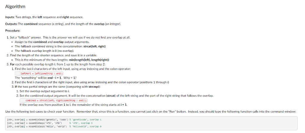 extract parts of strings (substrings). . Use a for loop to evaluate