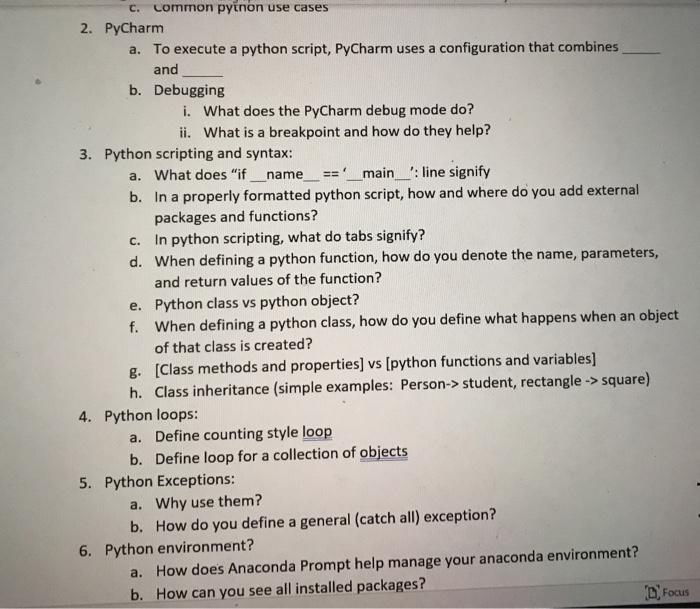  common pyinon use cases 2. PyCharm a. To execute a python