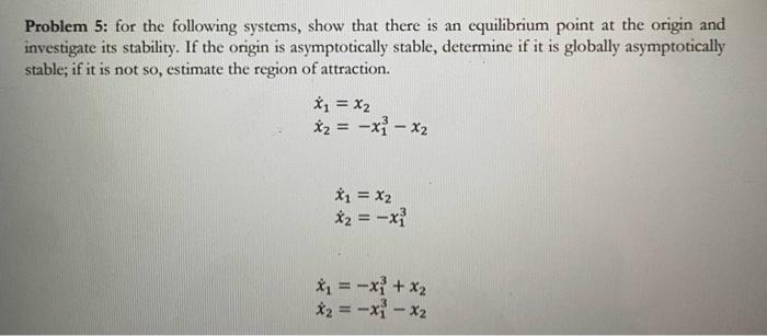  please solve in matlab and include the phase portraitinclude calculations Problem