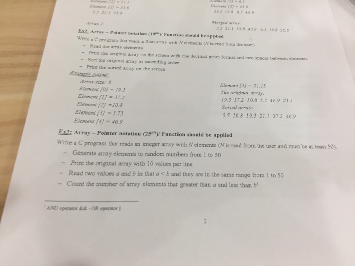  Write a C program that reads a float array with N