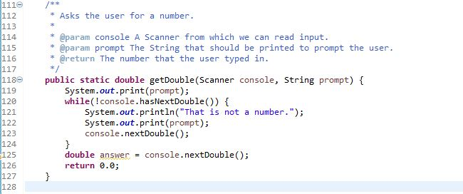  This is a Java method that is supposed to accept an