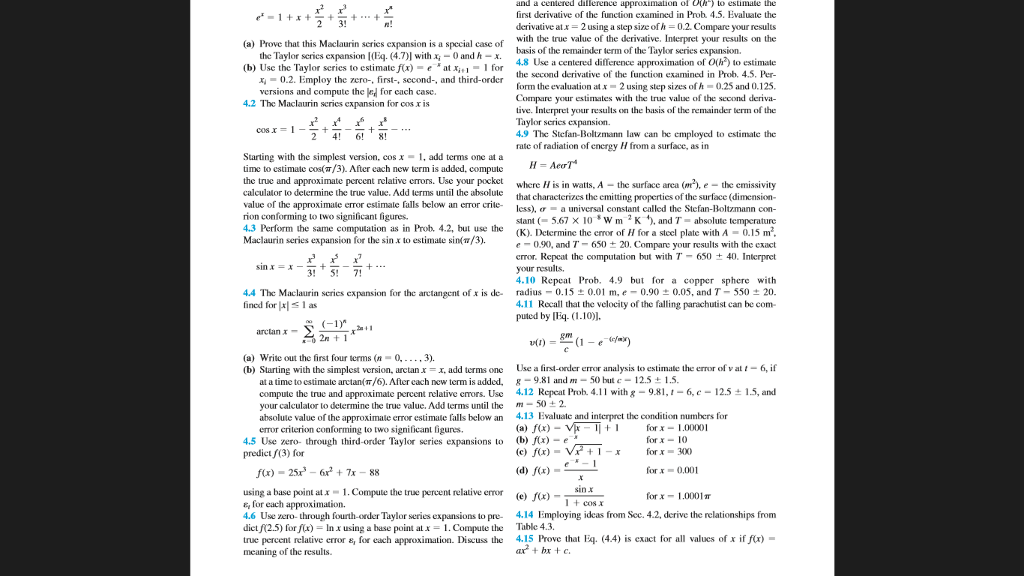 Need solutions for solving 4.4 and 4.8 using python. Questions are attached