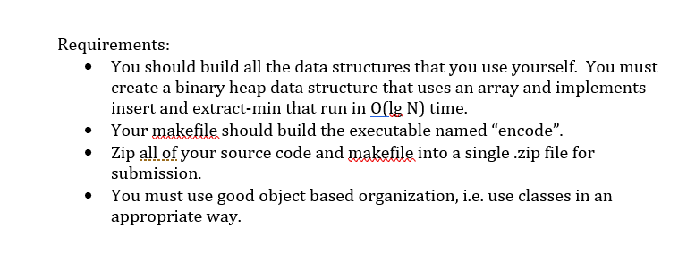 Project 4 Due 11/21 You are to write a program that reads