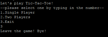 written so far and a single-player mode. The user should select which